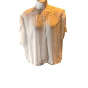 Vintage Lady Winston Womens Blouse Size 24 Sheer Romantic Cottage Core Fairy